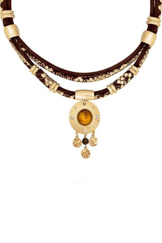 Womens Gold 'Soulfire' Statement Necklace - - One Size - Bibi Bijoux - Modalova