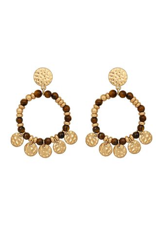 Womens Gold 'Savanna' Hoop Earrings - - One Size - Bibi Bijoux - Modalova