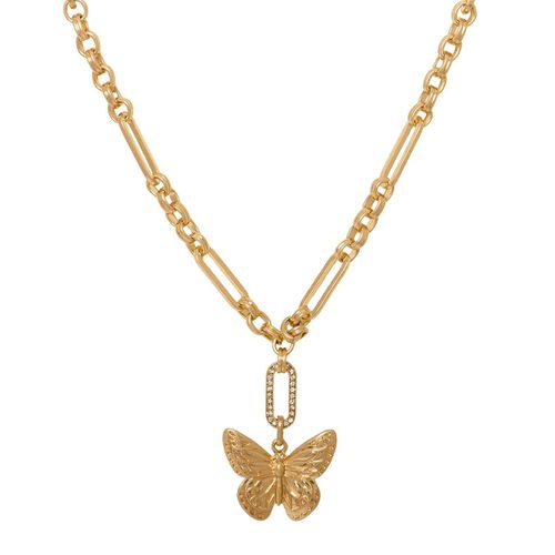 Womens Gold 'Serene Wings' Butterfly Necklace - - One Size - Bibi Bijoux - Modalova