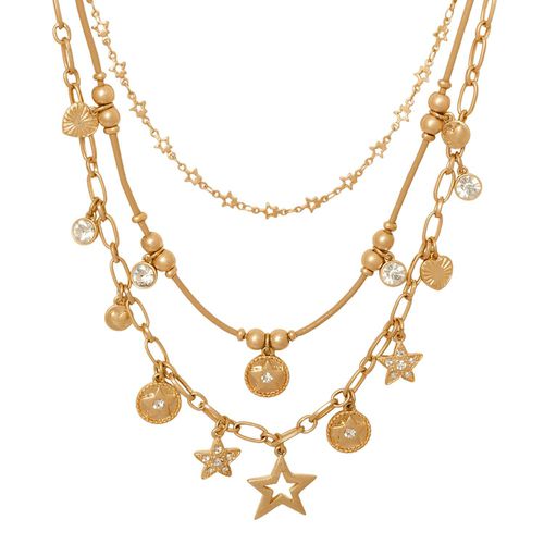 Womens Gold 'Stellar Harmony' Layered Necklace - - One Size - Bibi Bijoux - Modalova