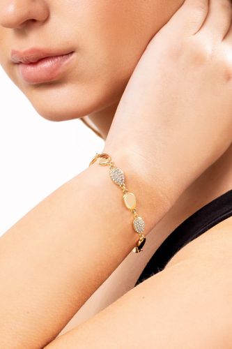 Womens Gold 'Be Your Own Kind Of Sparkle' Friendship Bracelet - - One Size - Caramel Jewellery London - Modalova