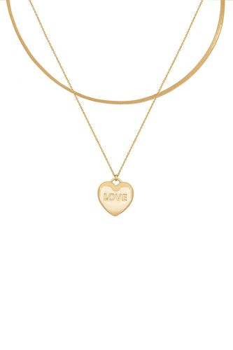 Womens Gold Amour Layer Necklace - - One Size - Caramel Jewellery London - Modalova