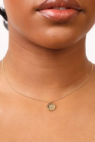 Womens Gold 'Hammered Disc' Necklace - - One Size - Caramel Jewellery London - Modalova