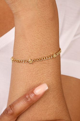 Womens Gold 'Starburst' Chunky Chain Charm Bracelet - - One Size - NastyGal UK (+IE) - Modalova