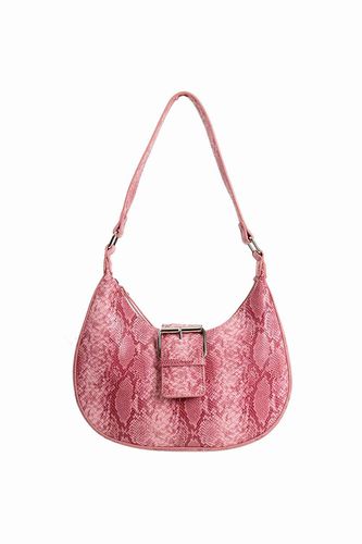 Womens Curved Buckle Shoulder Bag - - One Size - My Accessories London - Modalova