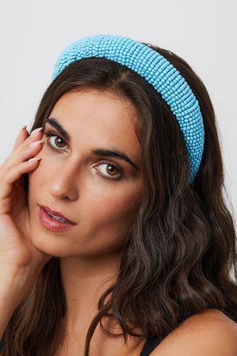 Womens Solid Beaded Headband - - One Size - My Accessories London - Modalova