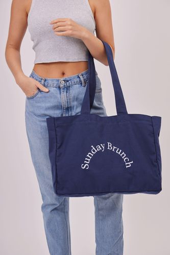 Womens Oversized Canvas Sunday brunch Tote bag - - One Size - NastyGal UK (+IE) - Modalova