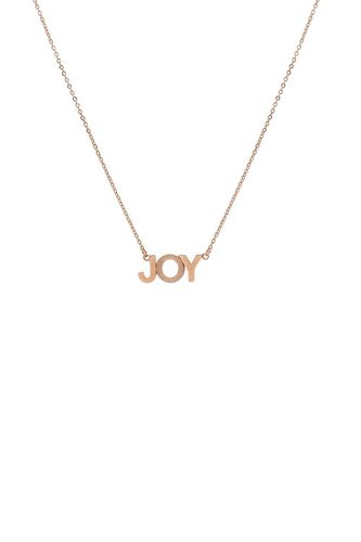 Womens JOY Positive Affirmation Necklace Rose Gold Plated - - 18 inches - Joy by Corrine Smith - Modalova