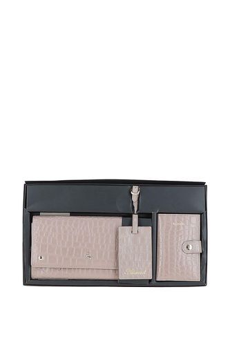 Womens 'Wise Tour' Croc Print Real Leather Gift Travel Set - - One Size - NastyGal UK (+IE) - Modalova