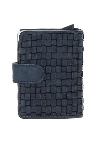 Womens 'La Perfetto' Metal & Woven Leather Card Wallet Case - - One Size - Ashwood Leather - Modalova