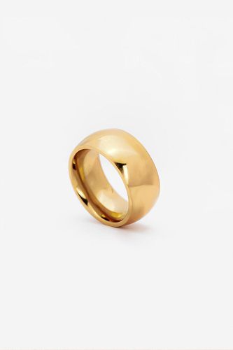 Womens Gold Smooth Polished Dome Ring - - M - MUCHV - Modalova