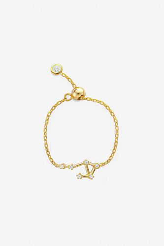 Womens Gold Libra Zodiac Constellation Chain Ring - Adjustable - - One Size - NastyGal UK (+IE) - Modalova