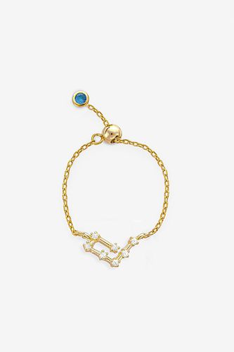 Womens Gold Taurus Zodiac Constellation Chain Ring - Adjustable - - One Size - MUCHV - Modalova