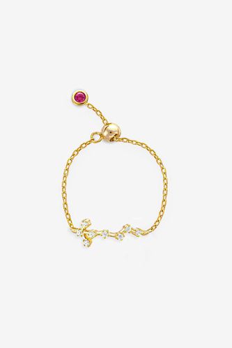Womens Gold Scorpio Adjustable Constellation Zodiac Chain Ring - - One Size - NastyGal UK (+IE) - Modalova