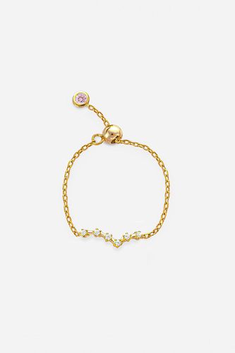 Womens Gold Pisces Zodiac Constellation Chain Ring - Adjustable - - One Size - MUCHV - Modalova