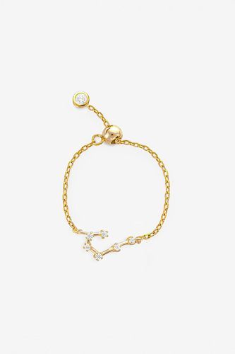 Womens Gold Cancer Zodiac Constellation Chain Ring - Adjustable - - One Size - NastyGal UK (+IE) - Modalova