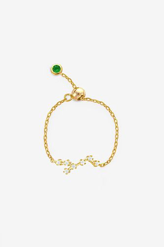 Womens Gold Virgo Zodiac Constellation Chain Ring - Adjustable - - One Size - MUCHV - Modalova