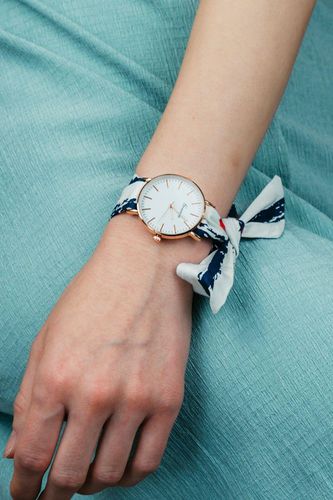 Womens Star Splash Print Changeable Fabric Strap Boho Wristwatch - One Size - The Colourful Aura - Modalova