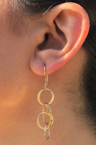 Womens Sterling Silver Planet Long Drop Earrings - - One Size - Otis Jaxon London - Modalova