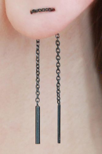 Sterling Silver Short Drop Chain Threader Earrings - - One Size - NastyGal UK (+IE) - Modalova