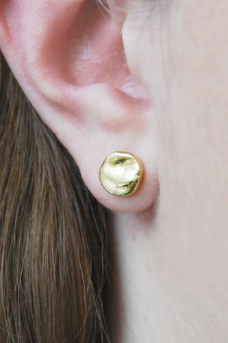 Womens Organic Round Sterling Silver Stud Earrings - - One Size - NastyGal UK (+IE) - Modalova