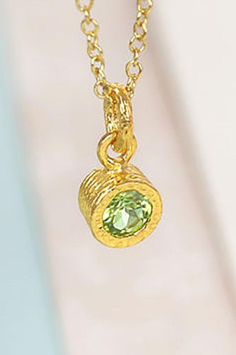Womens Peridot Sterling Silver August Birthstone Pendant Necklace - - One Size - Otis Jaxon London - Modalova