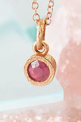Womens Ruby Sterling Silver July Birthstone Pendant Necklace - - One Size - NastyGal UK (+IE) - Modalova