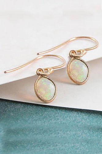 Womens Welo Opal Sterling Silver October Birthstone Drop Earrings - - One Size - NastyGal UK (+IE) - Modalova