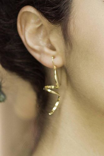 Womens Curled Sterling Silver Abstract Drop Earrings - - One Size - Otis Jaxon London - Modalova