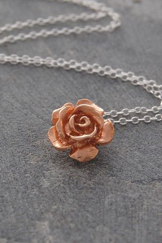Womens Sterling Silver Rose Pendant Necklace - - One Size - Otis Jaxon London - Modalova