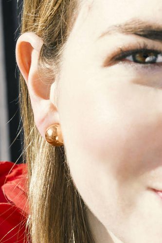 Womens Domed Sterling Silver Clip On Half Ball Earrings - - One Size - Otis Jaxon London - Modalova