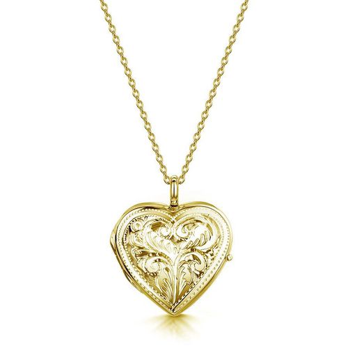 Womens Full Scroll Heart Engraved Locket - - One Size - LOVELOX Lockets - Modalova