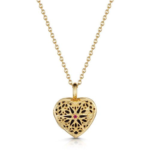 Womens Filigree Personalised Heart Locket - - One Size - LOVELOX Lockets - Modalova