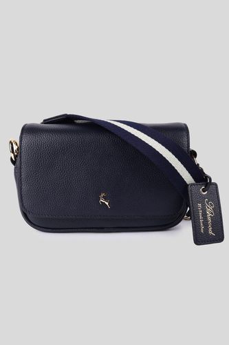 Womens 'Eleganza Milano' Real Leather Flapover Crossbody Bag - - One Size - Ashwood Leather - Modalova