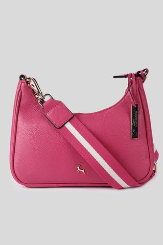 Womens 'Bella Toscana' Real Leather Crossbody Bag with Webbing Strap - - One Size - Ashwood Leather - Modalova