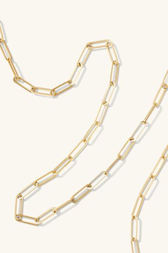 Womens Sterling Silver / Gold Vermeil Chunky PaperClip Chain - - 18 inches - L'ERA - Modalova