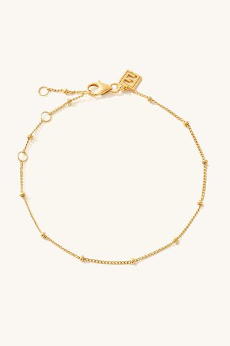 Womens Sterling Silver / Gold Vermeil Dainty Satellite Bead Bracelet - - 7.5 inches - L'ERA - Modalova
