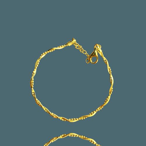 Womens Bead Chain Twisted Sterling Silver Bracelet - - One Size - NastyGal UK (+IE) - Modalova