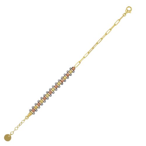 Womens Dorissa Multi Bead Semi Chain Sterling Silver Bracelet - - One Size - NastyGal UK (+IE) - Modalova