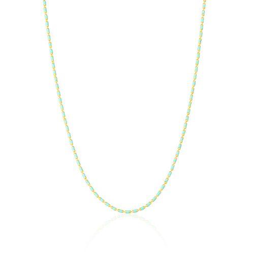 Womens Eau de Nil Enamel Mine Beaded Colourful Necklace - - 18 inches - Spero London - Modalova