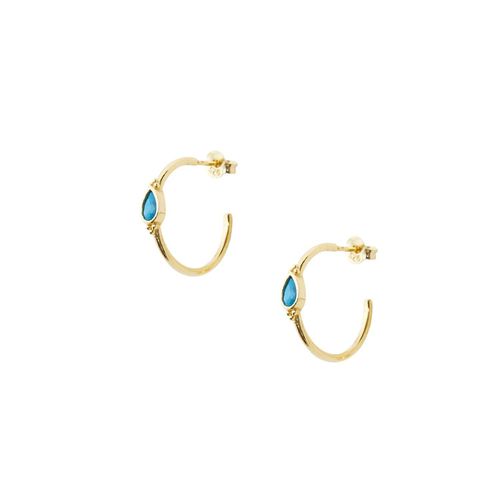 Womens Drop Turquoise Solitaire Earring Sterling Silver - Turquoise - - One Size - NastyGal UK (+IE) - Modalova