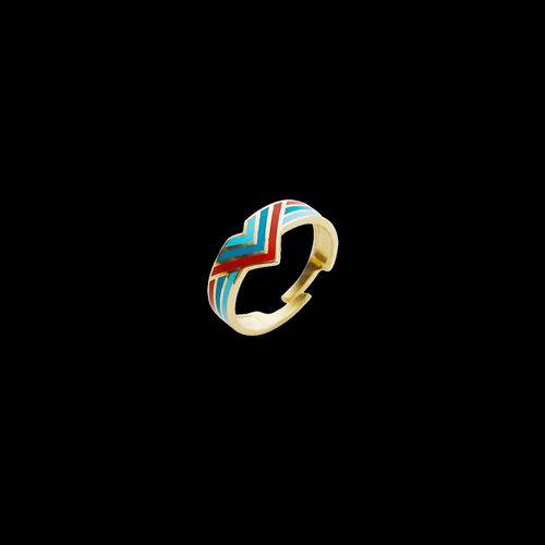 Womens Enamel Four Color Sterling Silver Arrow Band Ring - - One Size - Spero London - Modalova