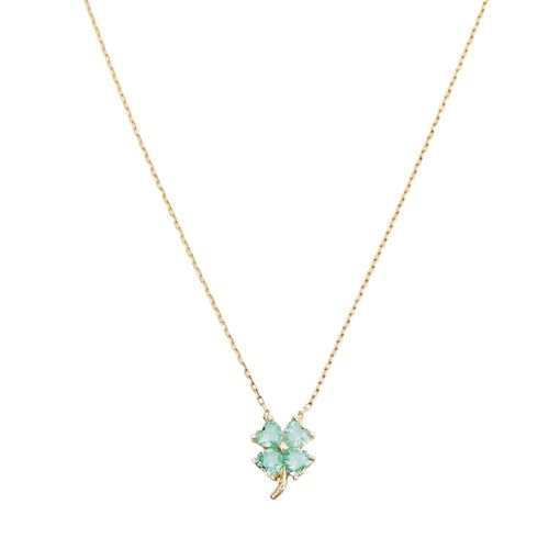 Womens Four Leaf Clover Sterling Silver Necklace - Green - - One Size - NastyGal UK (+IE) - Modalova