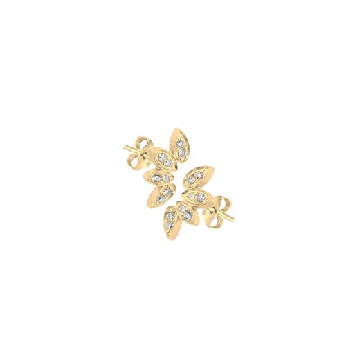 Womens Flower Stud Sterling Silver Earring - - One Size - NastyGal UK (+IE) - Modalova