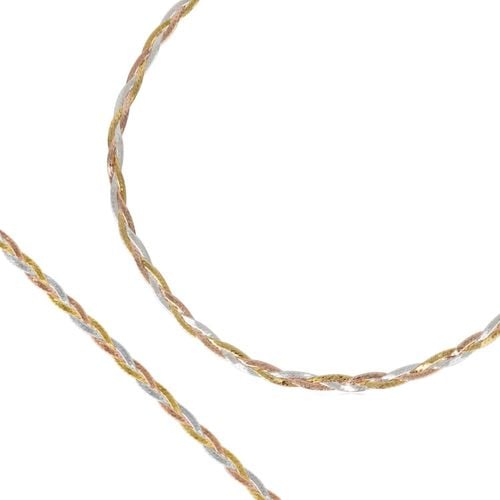 Womens Gold Rose Gold and Silver Spiral Sterling Silver Flat Necklace and Bracelet Set - - One Size - Spero London - Modalova