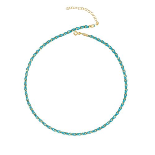 Womens Handmade Rope Braided Sterling Silver Beaded Chain Necklace - - One Size - Spero London - Modalova