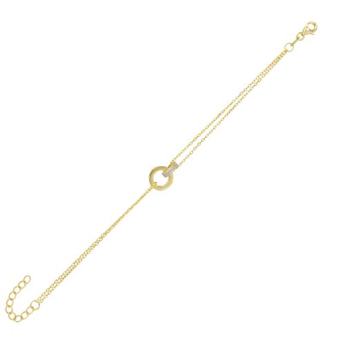 Womens Jewelled Hoops Sterling Silver Bracelet in Gold - - One Size - Spero London - Modalova