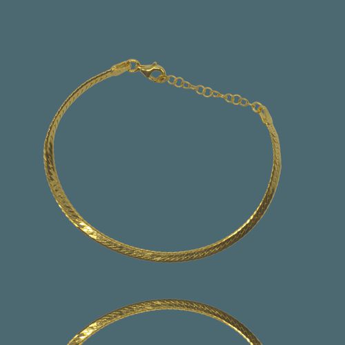 Womens Italian Sterling Silver Herringbone Bracelet - - One Size - NastyGal UK (+IE) - Modalova