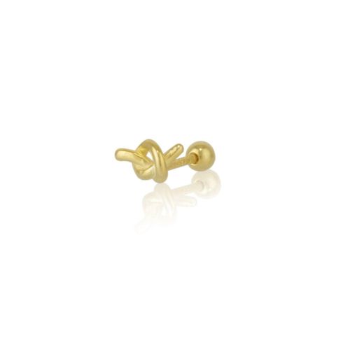 Womens Knot Sterling Silver Piercing Earring - - One Size - NastyGal UK (+IE) - Modalova