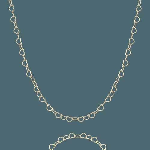 Womens Love Heart Sterling Silver Chain Necklace - - One Size - NastyGal UK (+IE) - Modalova